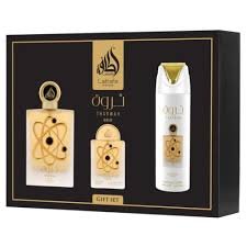 Lattafa Pride Tharwa Gold Gift Set (3 in 1, with free gift)